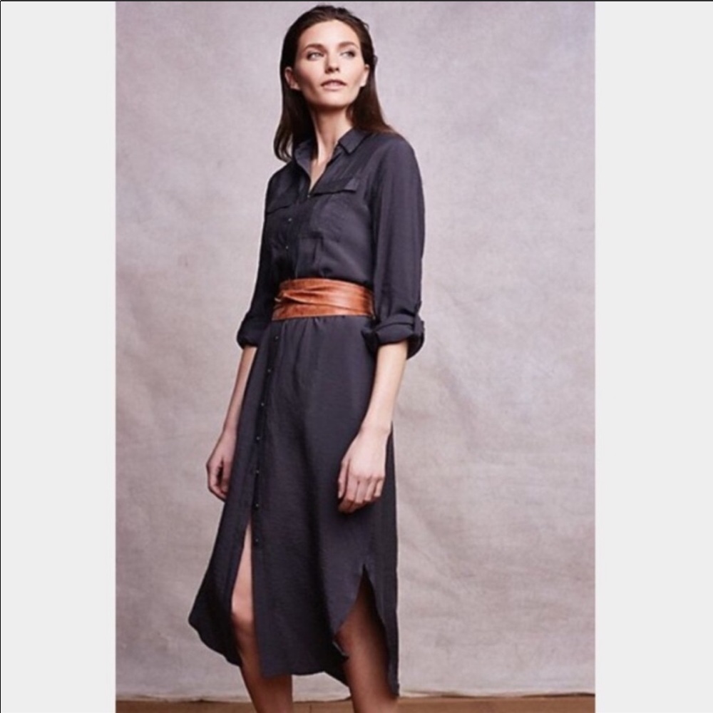 Perfect Maeve Charcoal midi shirt dress-like new!
